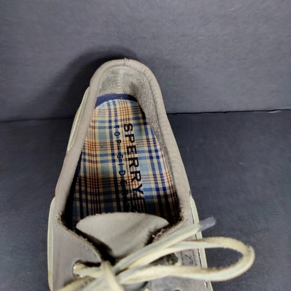 Sperry Original Gray Top Sider Boat Leather Lace Up Casual Men's Shoe Size 11M